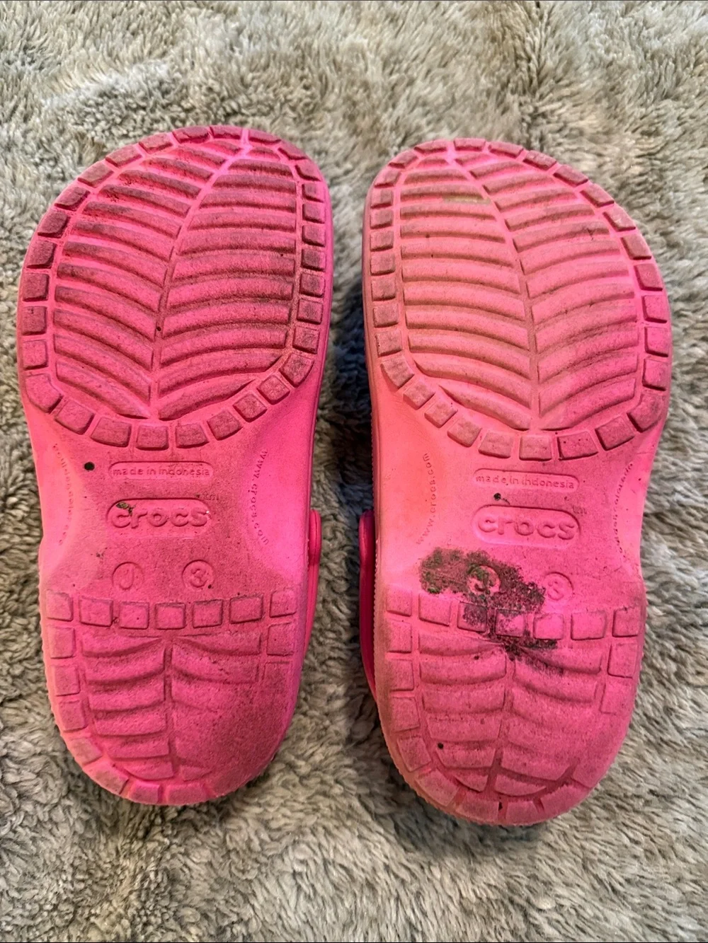 Pink Crocs Classic Clogs Size J3